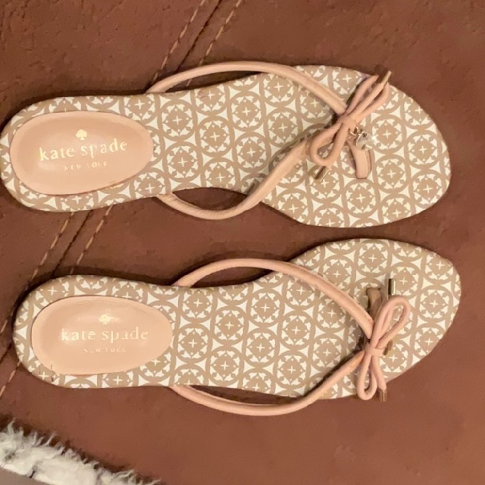Kate Spade Blush Sandals with Bow Detail